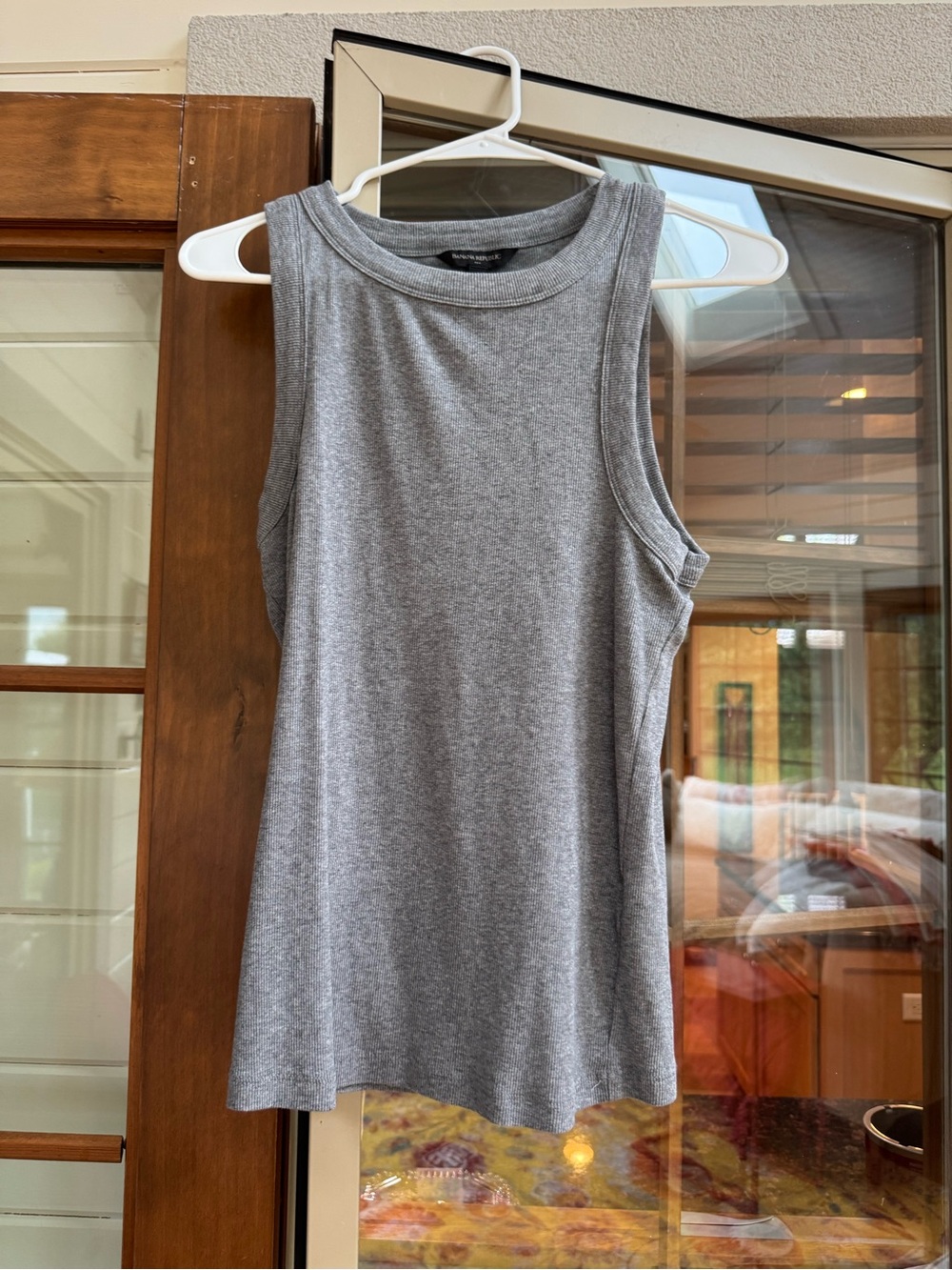 Banana Republic Heather Gray Ribbed Tank